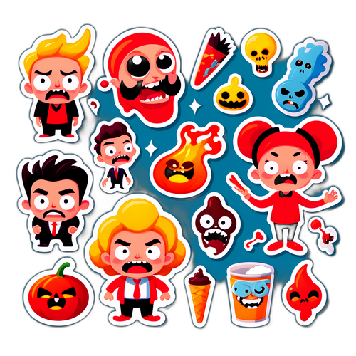 A pokoli rokonok karakterei különböző szituációkban