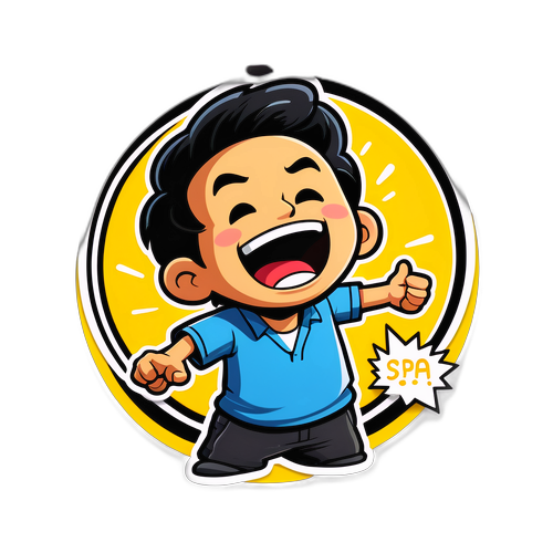 Karakter Terkejut dengan Humor