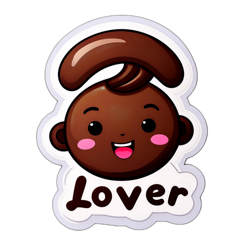 Isang Cute na Sticker ng Tsokolate
