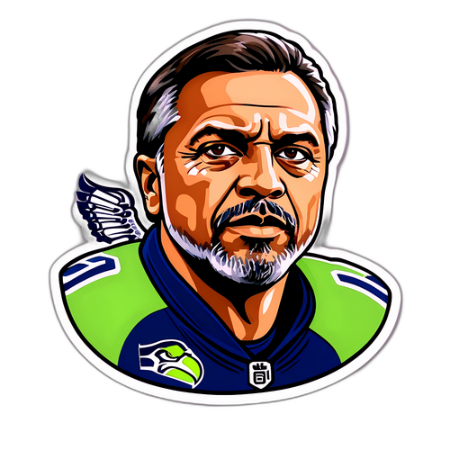 Determined Seahawks Coach Sticker
