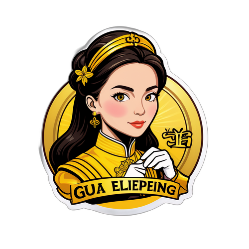 Samolepka Gu Ailing Eileen s motivujícími citáty