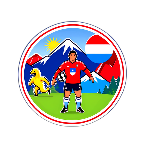 चिली बनाम उरुग्वे मैच के लिए स्टीकर