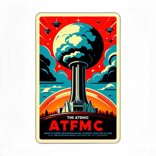 Affiche vintage pour la série Netflix 'The Atomic Refuge'