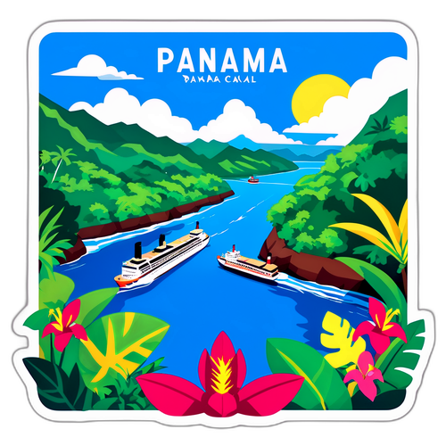 Sticker Tropicale: Canale di Panama