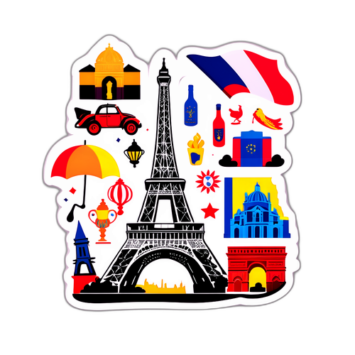 Наклейка, посвященная культуре Франции