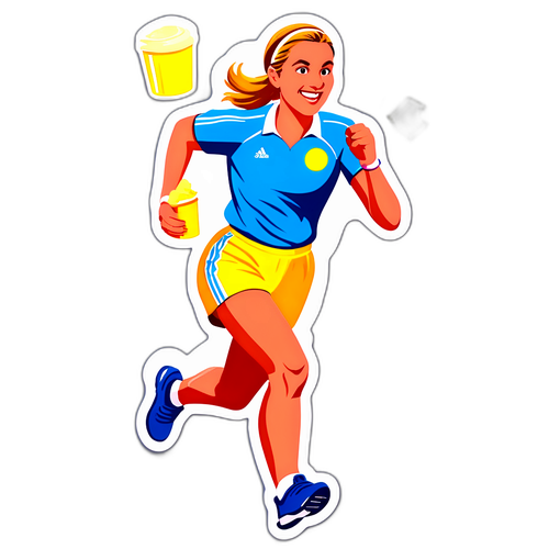 Kuvassa Femke Bol juoksee voirasia kädessään