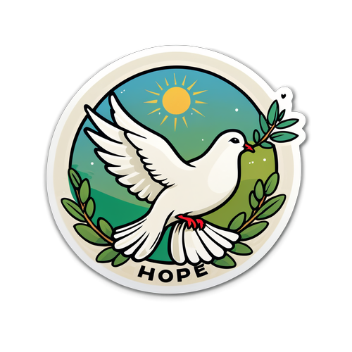 Hope for Peace: Ceasefire Dove Sticker