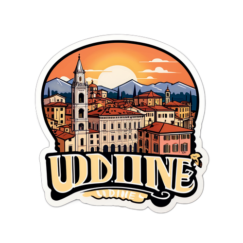 En charmerende skitse af byen Udine