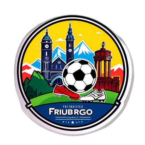 Adesivo Artistico di Friburgo con Tematiche Calcistiche