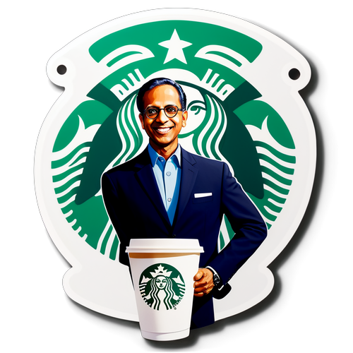 Betapa Menggembirakan! CEO Starbucks, Laxman Narasimhan, Terungkap Dalam Sticker Keren Ini!