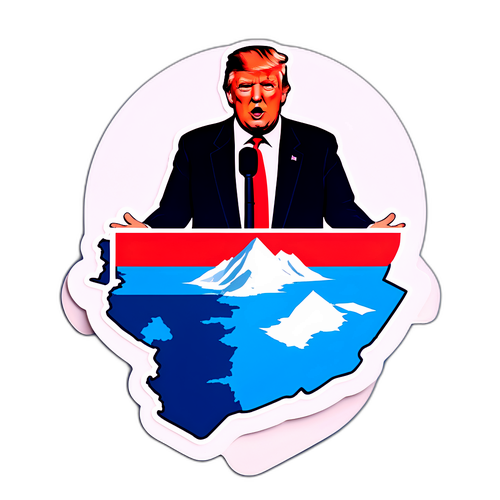 特朗普坚定立场演讲贴纸