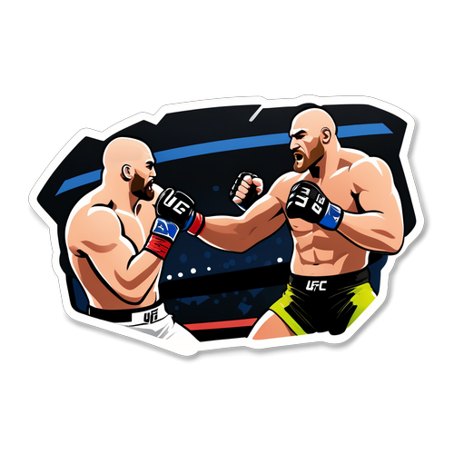 Динамичная сцена с предстоящими боями UFC 317