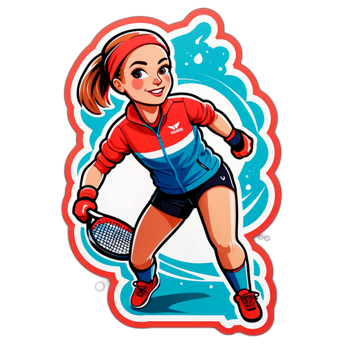 Stílusos teniszező illusztráció