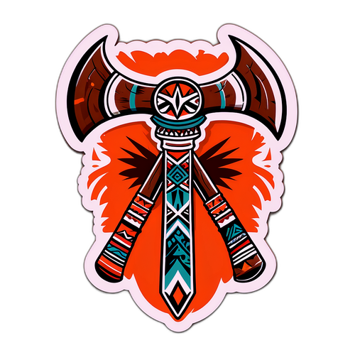 Vahva tomahawk-tyylinen tarra
