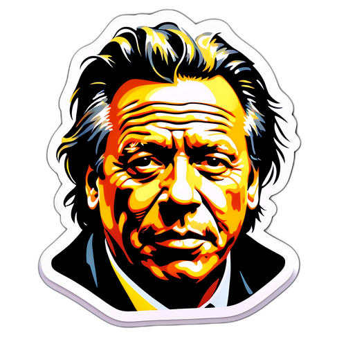 Samolepka s ikonickým portrétem Mickeyho Rourka