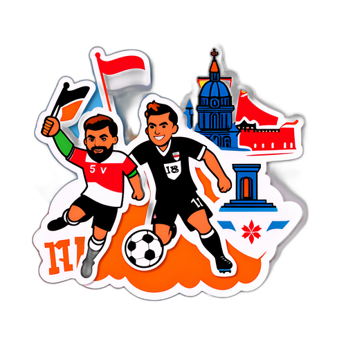 Sticker Permainan Bola Sepak Malta vs Belanda