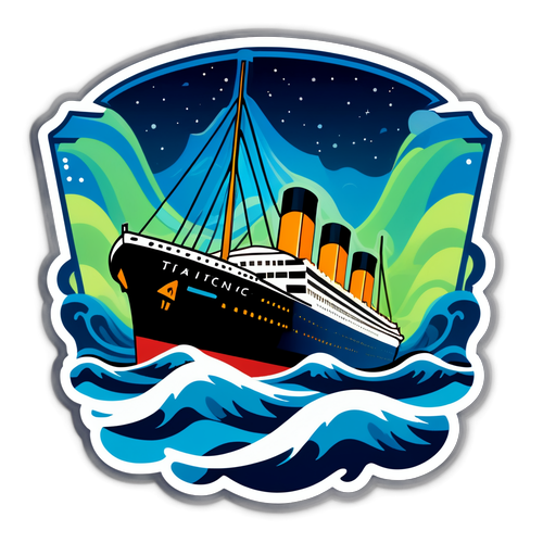 Titanic im Aurora-Look: Die Unglaubliche Sticker-Kunst, die Wellen und Farben vereint!