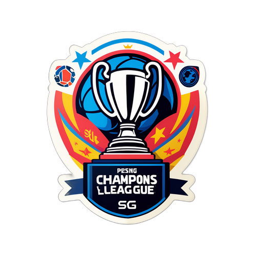 Design di un adesivo per i Campioni della Champions League