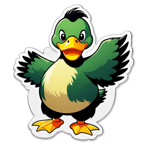 Unleash Your Inner Warrior with the Adorable Kungfu Duck Sticker – Confidence and Fun Combined!