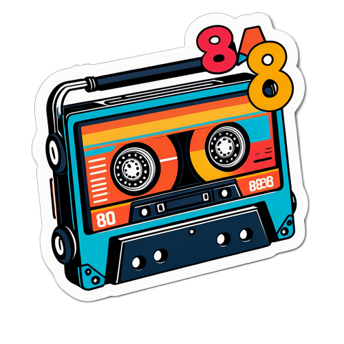 Sticker Kaset Retro 808