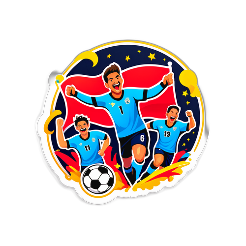 축구 팬들의 열정을 표현하는 스티커