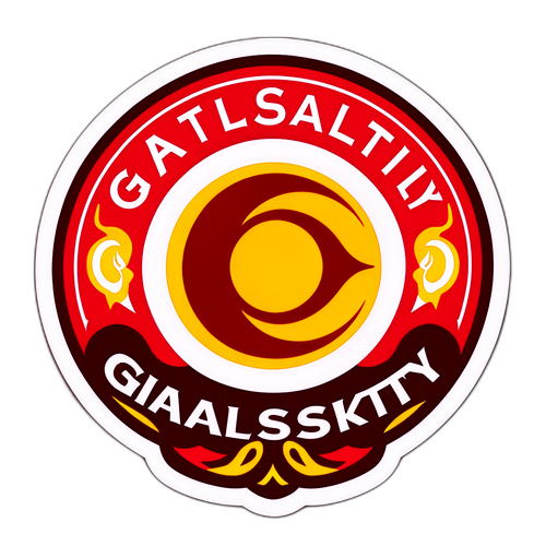Galatasaraylogo med eldiga färger
