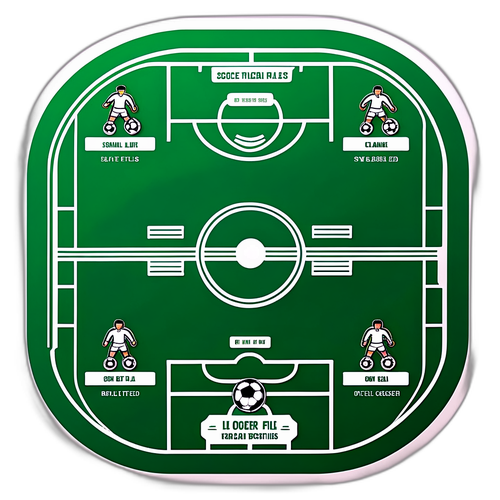 Sticker Lapangan Sepak Bola Klasik