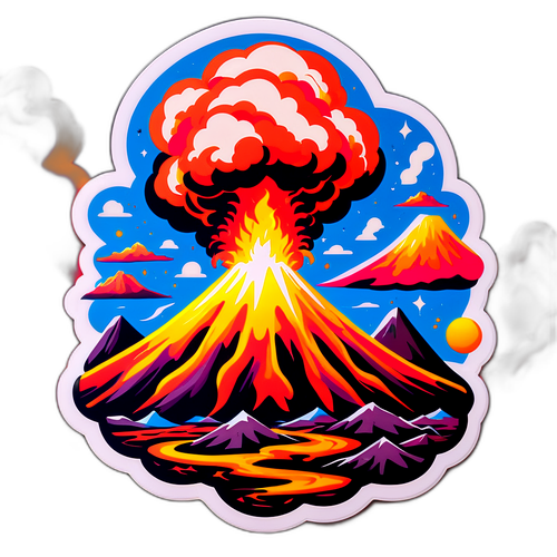 Sticker met een brandend tafereel van El Meida Boncelles