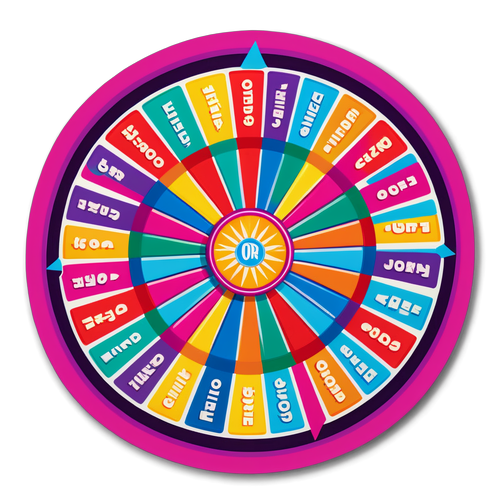 Colorful Wheel of Fortune Sticker