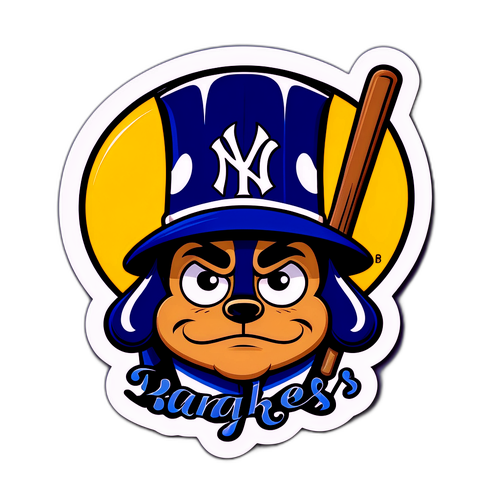 Retro Yankees vs. Royals Mascot Sticker