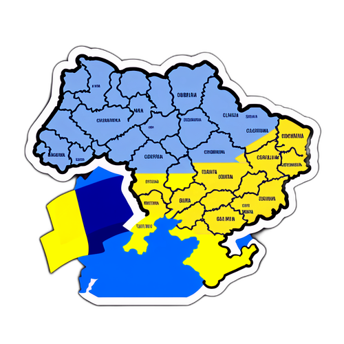 Nhãn dán bản đồ Ukraine