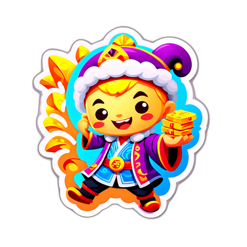 오늘의 운세를 주제로 한 재미있는 캐릭터 스티커