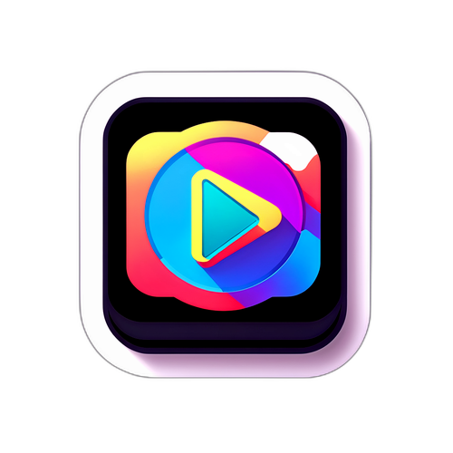 สติกเกอร์วิดีโอเล่นด้วยปุ่มเล่น