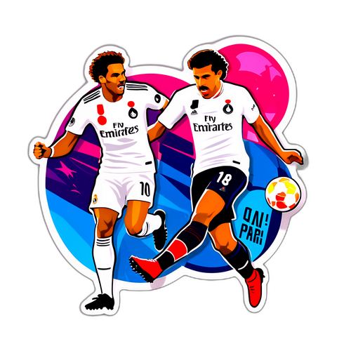 Stiker Pertandingan Real Madrid vs PSG