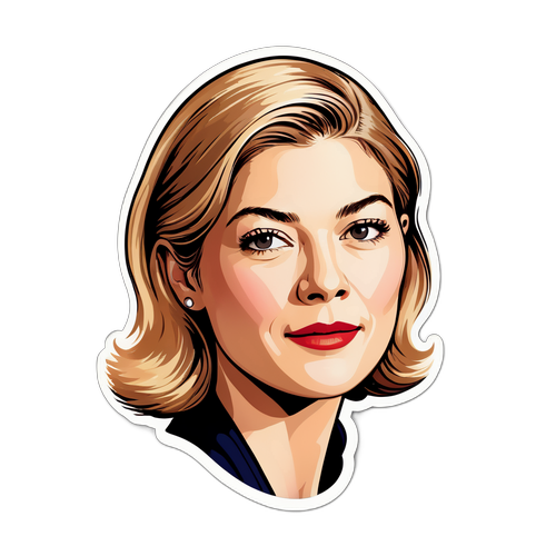 Elegante sticker van Rosamund Pike