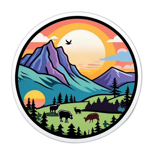 Wise County, VA Serene Nature Sticker