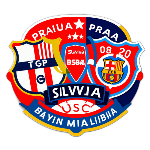 Slavia Praha vs Barcelona Match Sticker