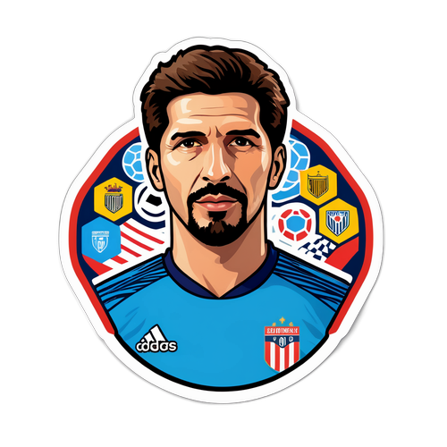 Стикер с портретом Джулиано Симеоне в спортивной форме