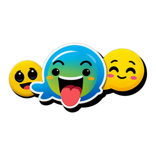 Roliga ansikten och emojis från Snapchat