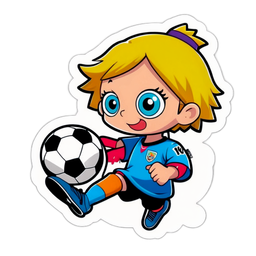 Whimsical Cartoon Soccer Character