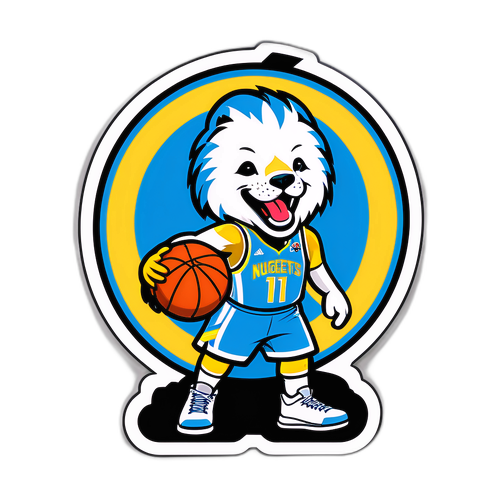 Adesivo do Colorado Nuggets com Mascote