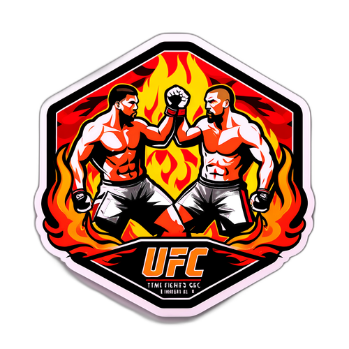 UFC Oktagon med Kjemper i Aksjon