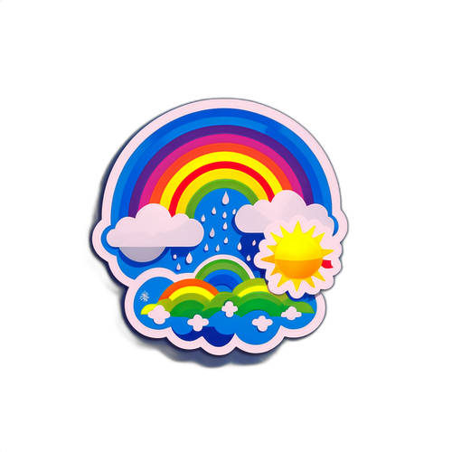 Яркий стикер с прогнозом на месяц