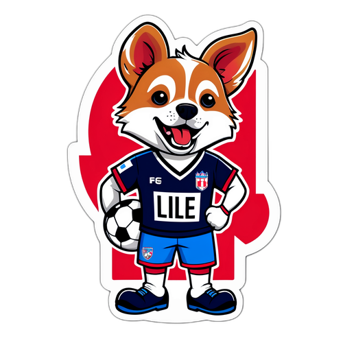 Sticker ya Lille FC na Mbwa wa Pamoja