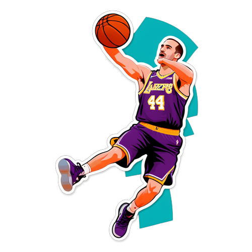 Adesivo di Alex Caruso che fa un slam dunk