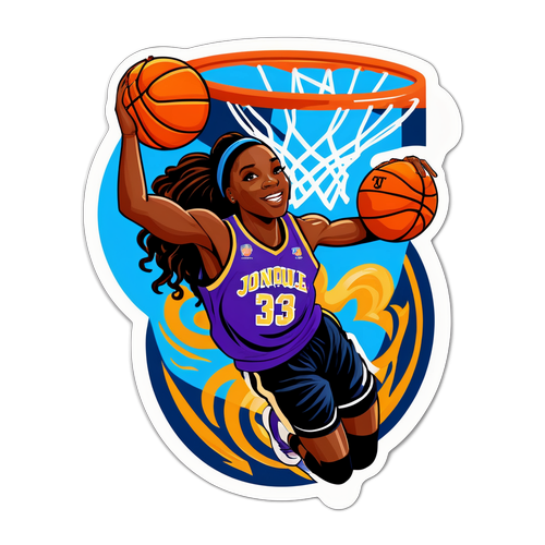 Jonquel Jones Dunking Sticker