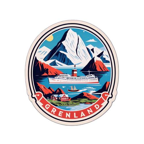 Vintage Greenland Tourist Attractions Sticker