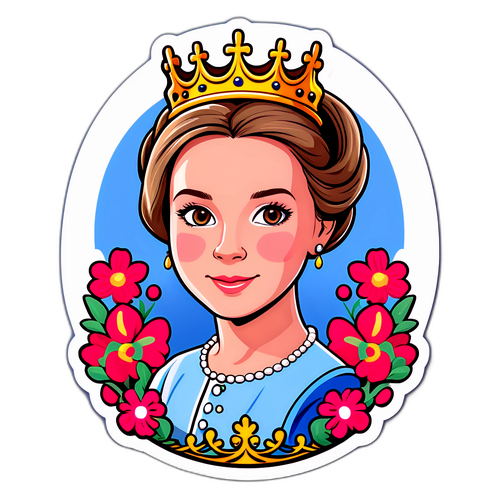 Koninklijk sticker voor Prinses Elisabeth van Luxemburg