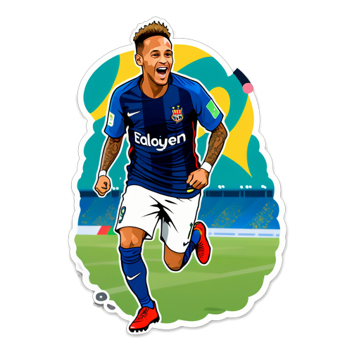 Sticker inspirado en Santos y la leyenda de Neymar