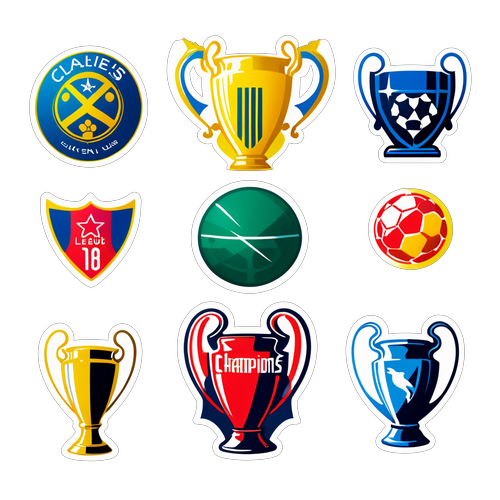 Les Trophées Éblouissants de la Ligue des Champions : Pourquoi Chaque Fan Devrait Avoir Ce Sticker!